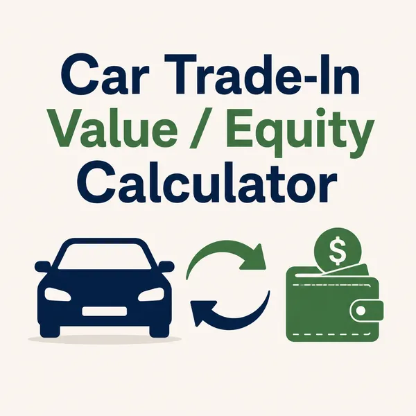Car Trade-In Value / Equity Calculator illustration