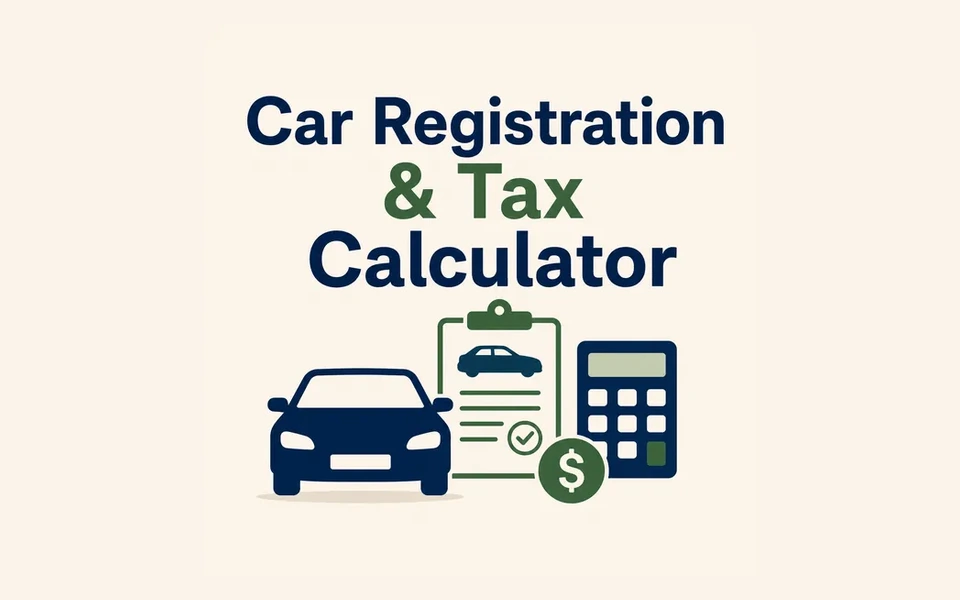 Car Registration & Tax Calculator illustration